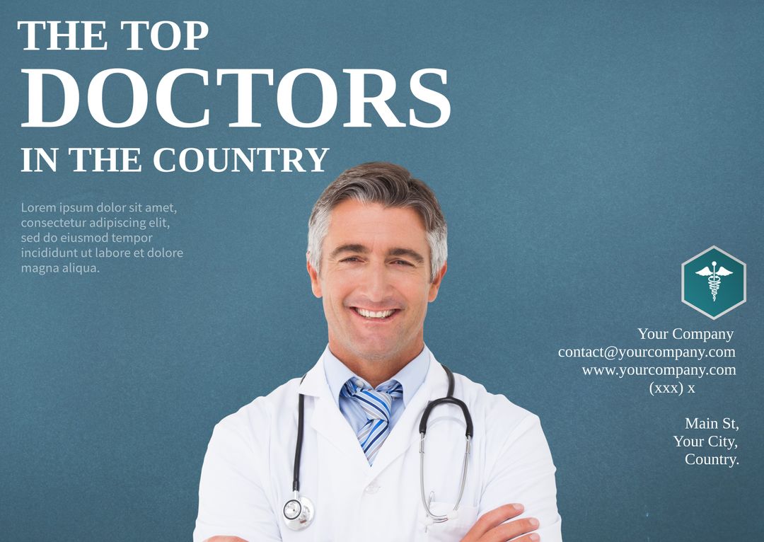 Confident Doctor with Stethoscope Representing Healthcare Excellence