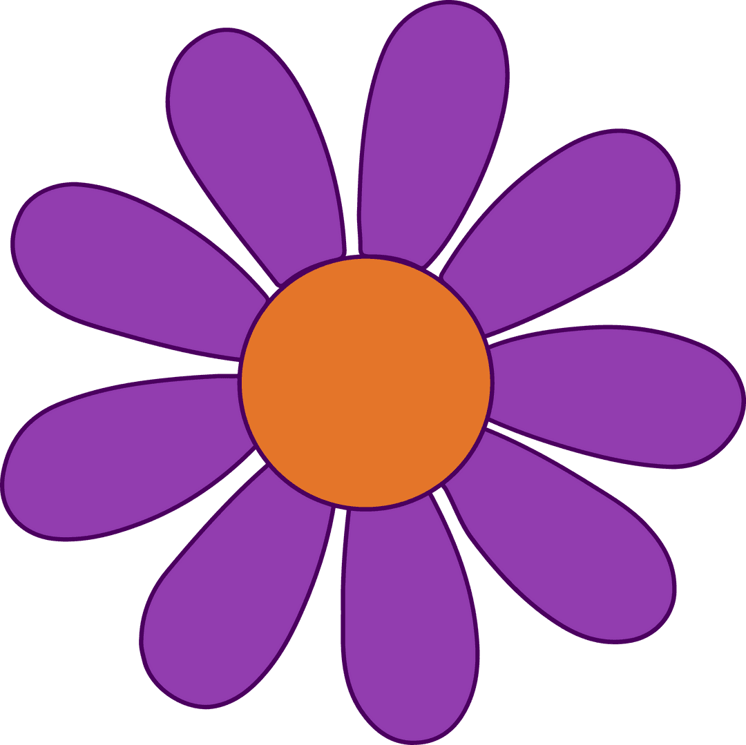 Colorful Daisy Flower with Transparent Background