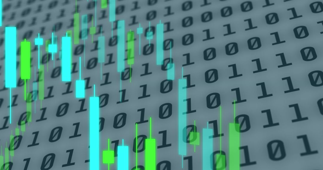 Financial Data Visualization with Binary Background