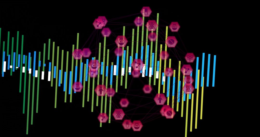 Global Digital Connections and Data Processing Visualization