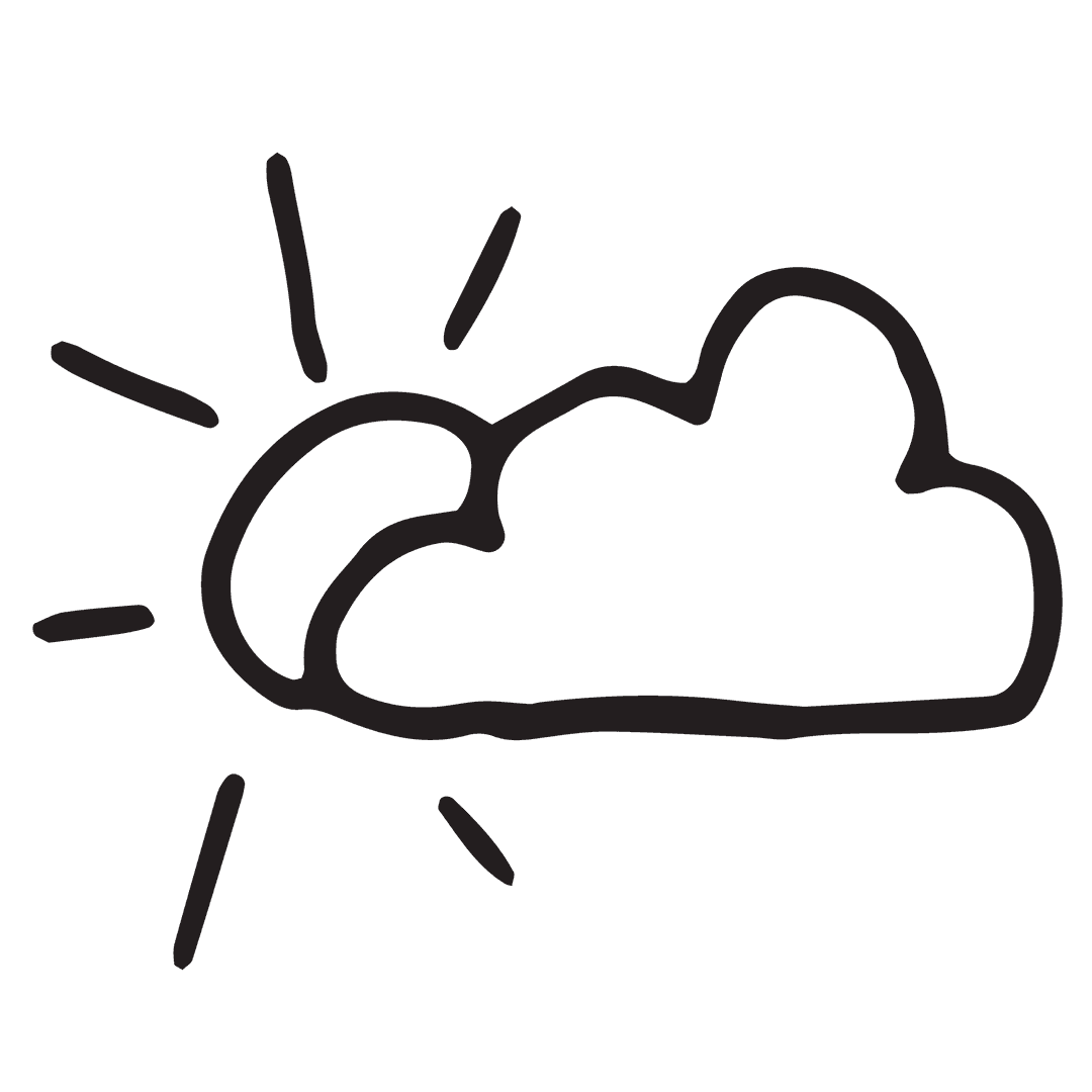 Simple Transparent Partly Cloudy Weather Icon Outline - Download Free Stock Images Pikwizard.com