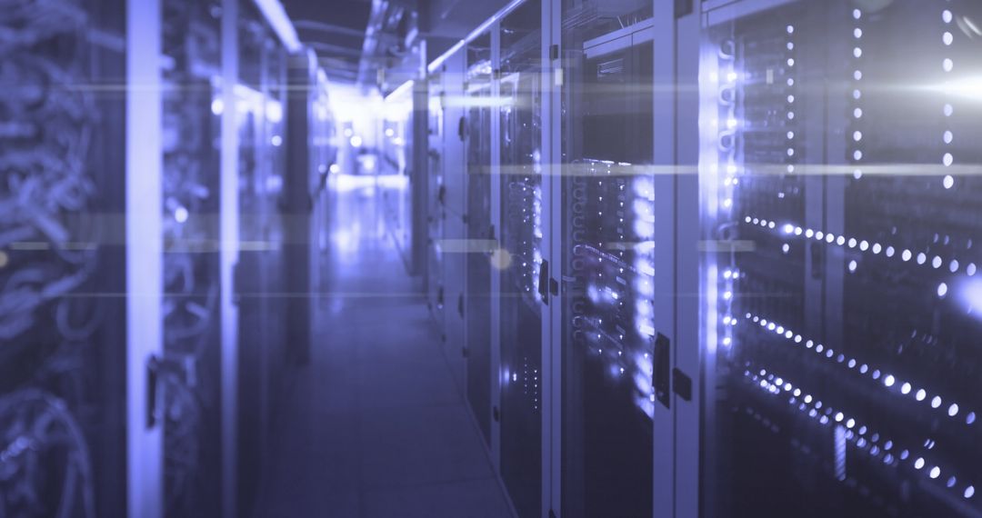 Server Room Integration with Business Operations Concept