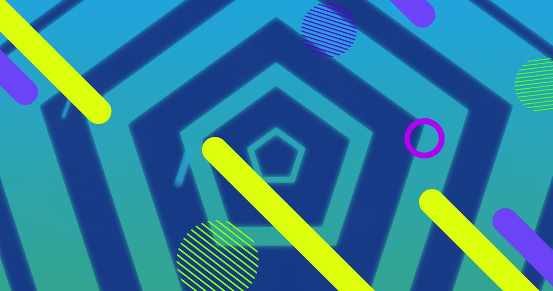 Dynamic Geometric Abstract Art with Vibrant Elements