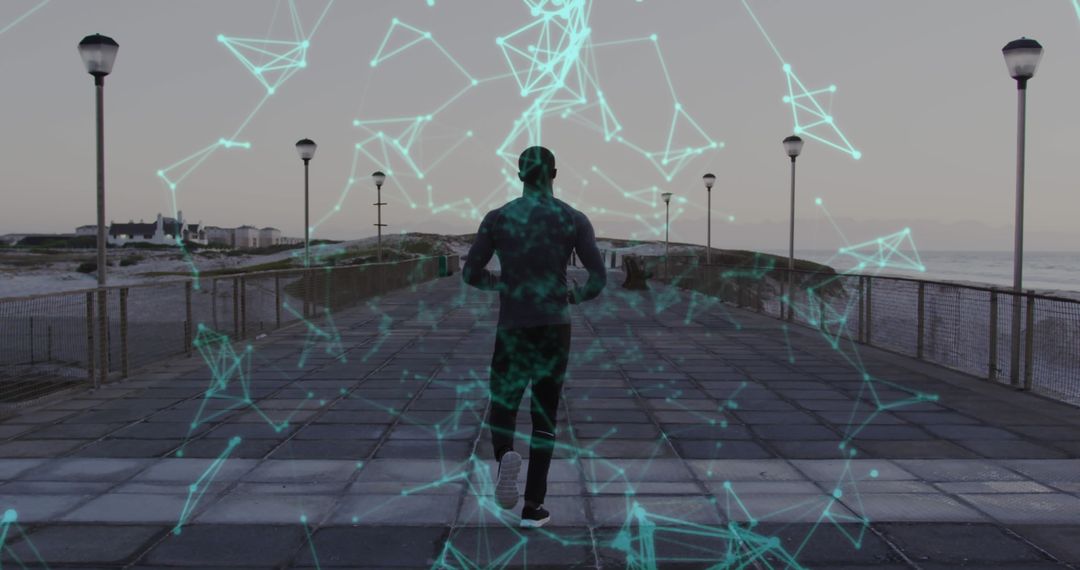 Connected Technology in Fitness Run at Dawn