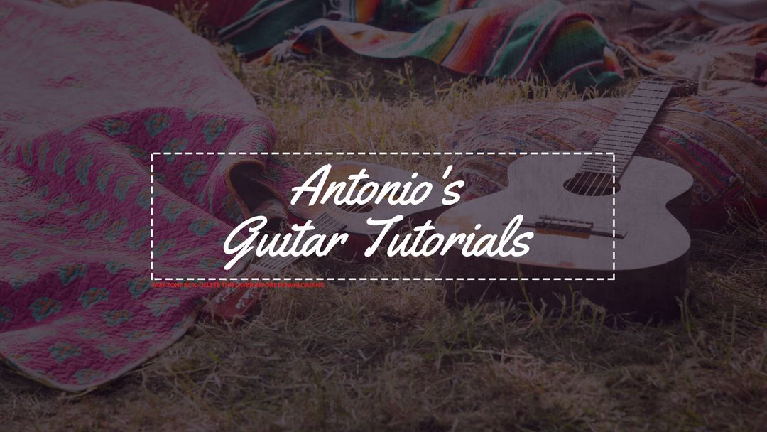 Bohemian Guitar on Blanket for Creative Music Lessons Theme