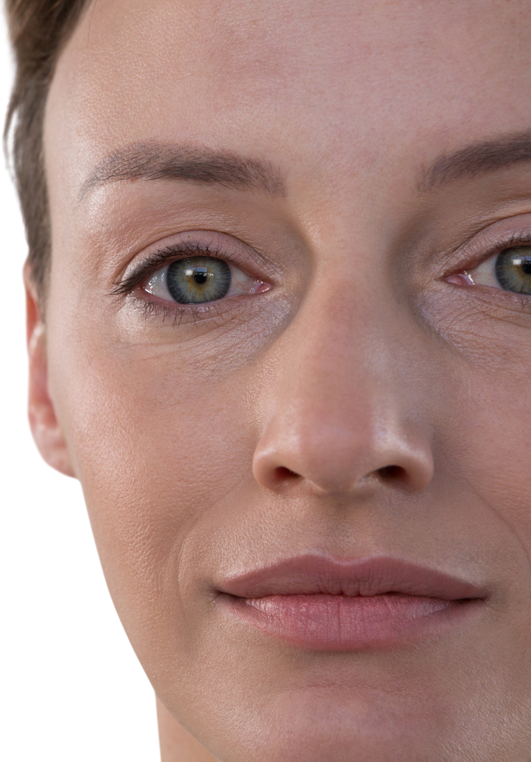 Caucasian Woman's Face With Neutral Expression On Transparent Background - Download Free Stock Images Pikwizard.com