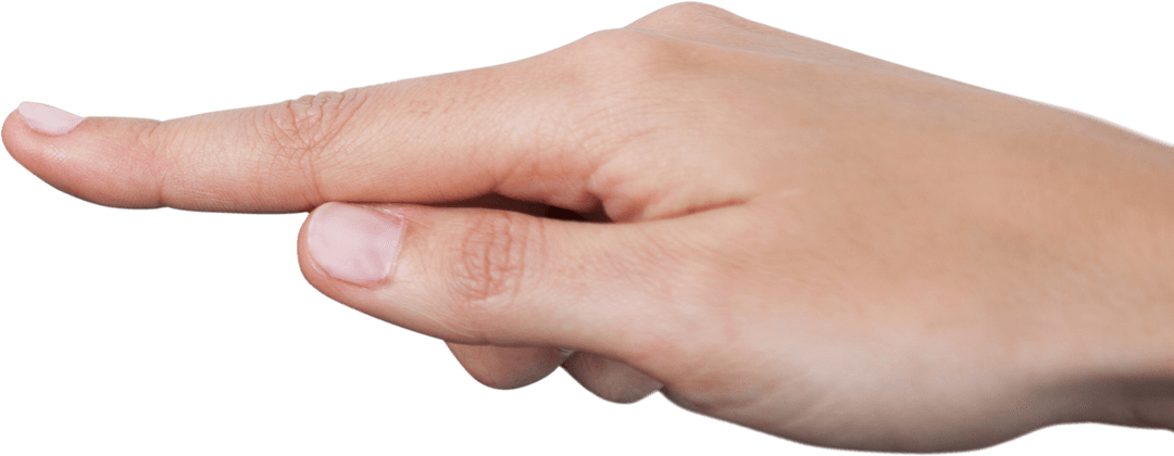 Transparent Hand Pointing Forward Gesture Isolated