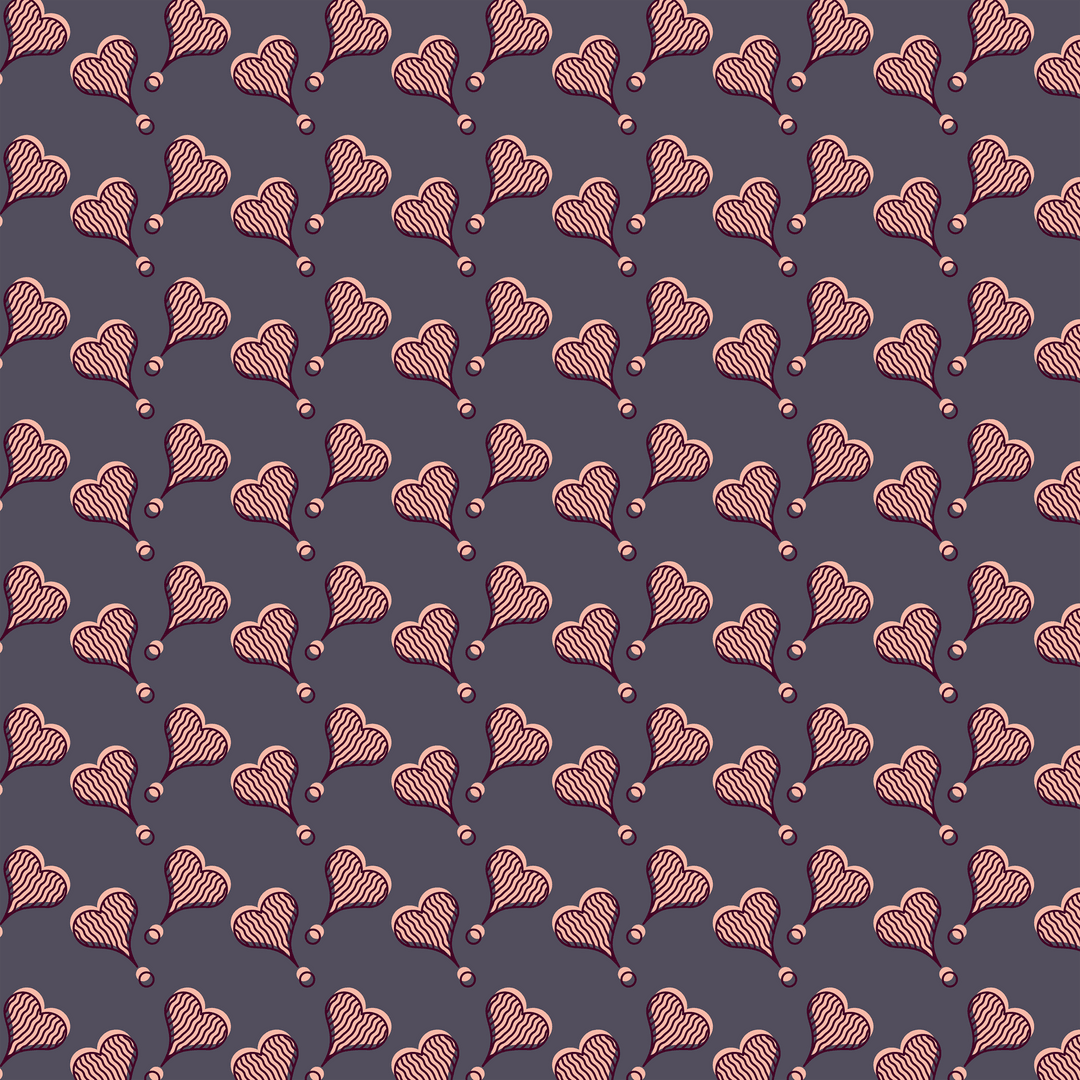 Transparent Heart Pattern Illustrations on Repeated Background