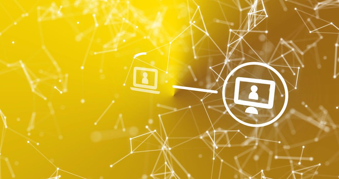 Digital Network Connections with Modern Tech Icons