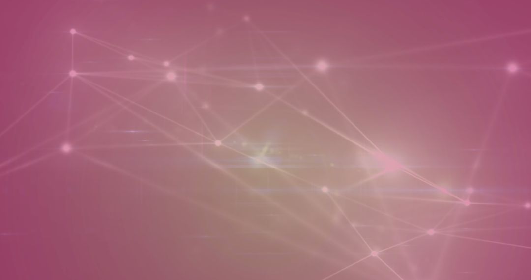 Glowing Network Connections on Pink Background