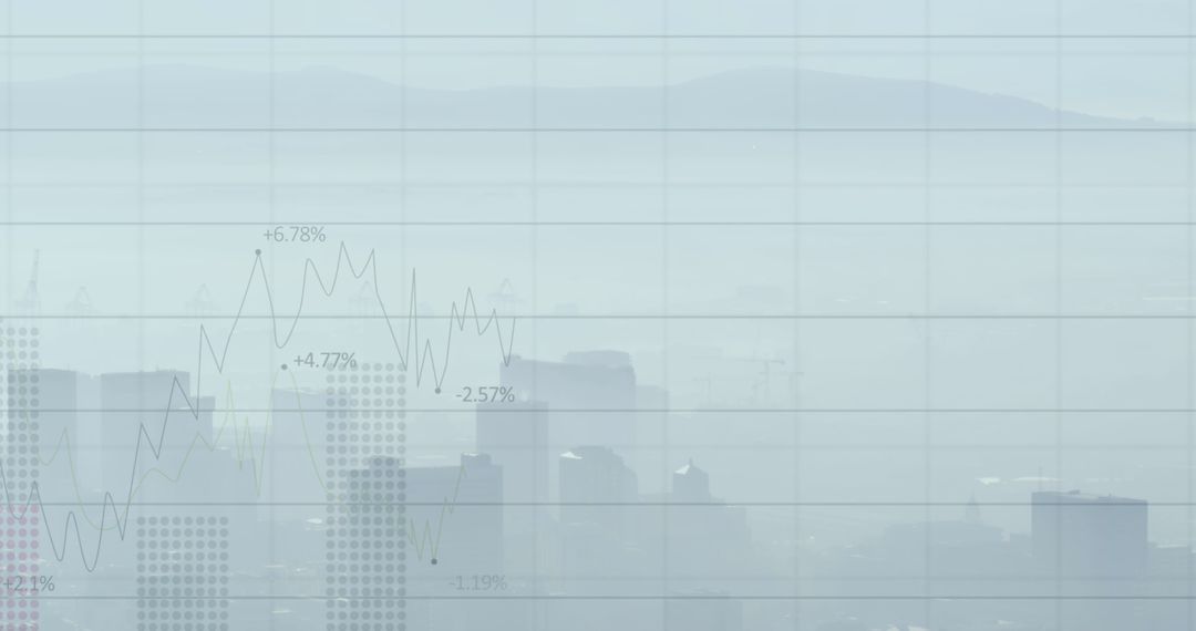 Corporate Data Visualization with Cityscape Background