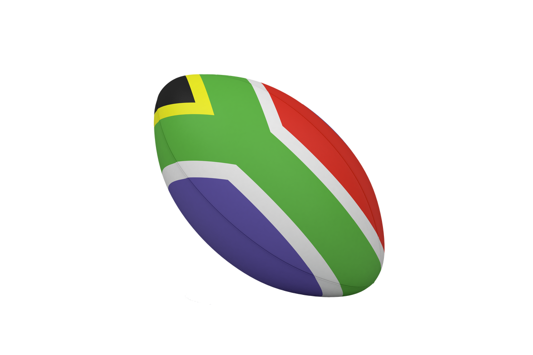 Rugby Ball with South Africa Flag on Transparent Background - Download Free Stock Images Pikwizard.com