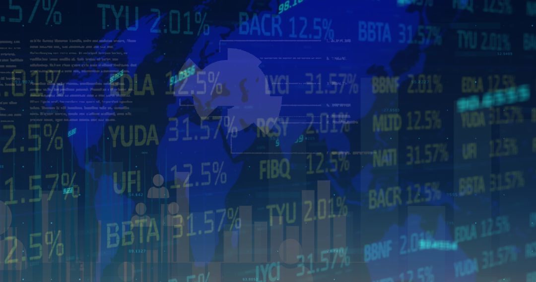 Digital Interface with Global Financial Data Overlay