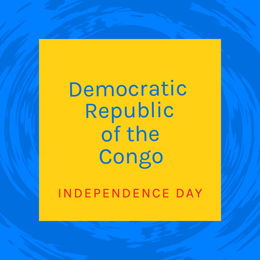 Colorful Tribute to Democratic Republic of Congo Independence Day