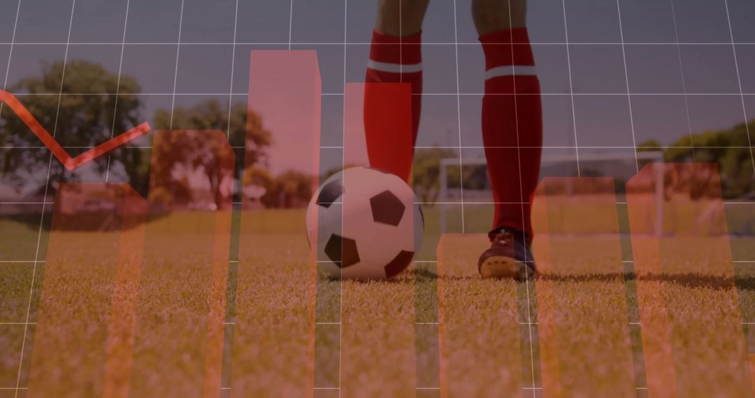 Soccer Analytics: Athlete on Field with Data Overlay