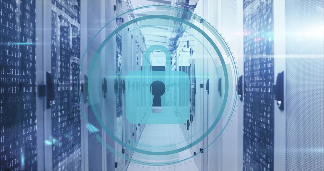 Secure Datacenter with Transparent Padlock Overlay