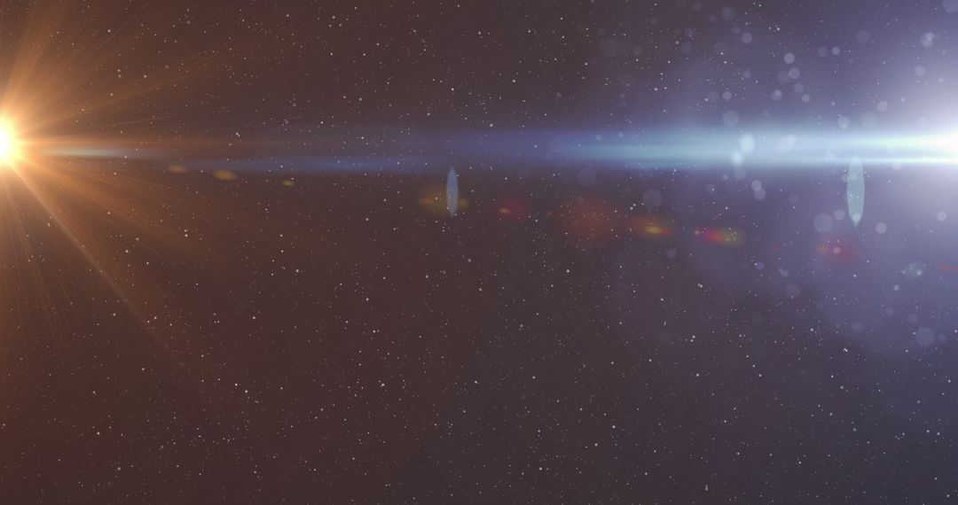 Celestial Solar Flare with Dust Particles and Boke