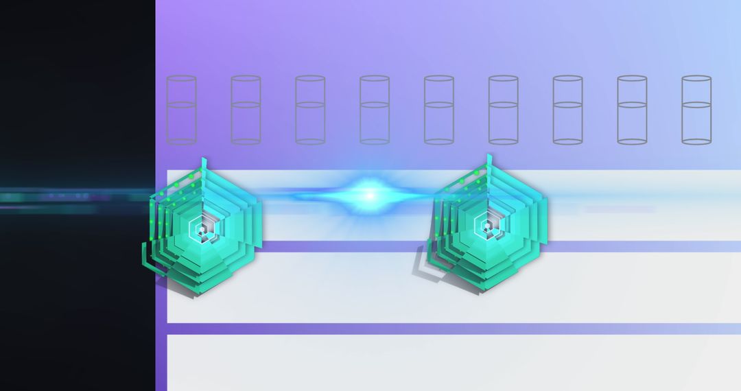 Futuristic Dashboard with Data Radar Charts and Digital Effects