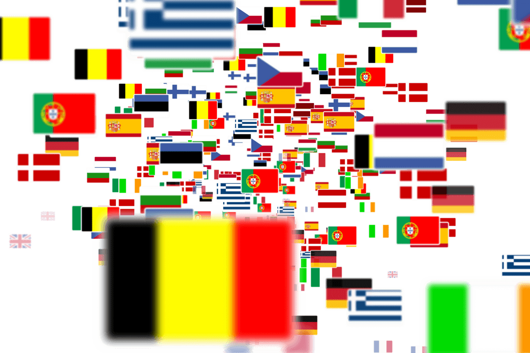 Vibrant Transparent Layers of Flags Representing Nations