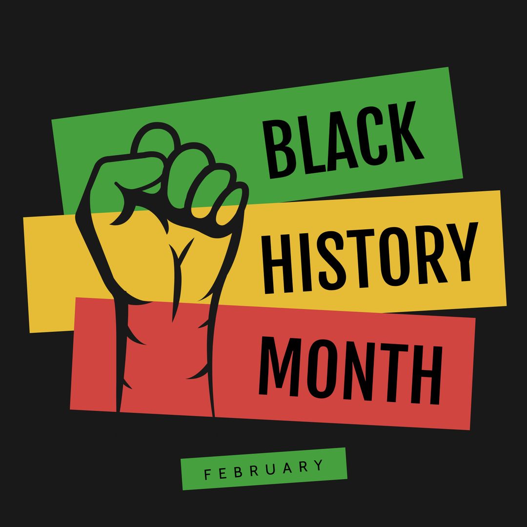 Powerful Fist Graphic Celebrating Black History Month