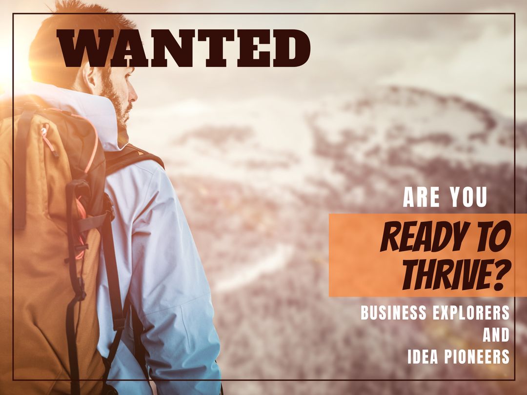 Inspirational Quote With Hiker Exploring Majestic Mountain View