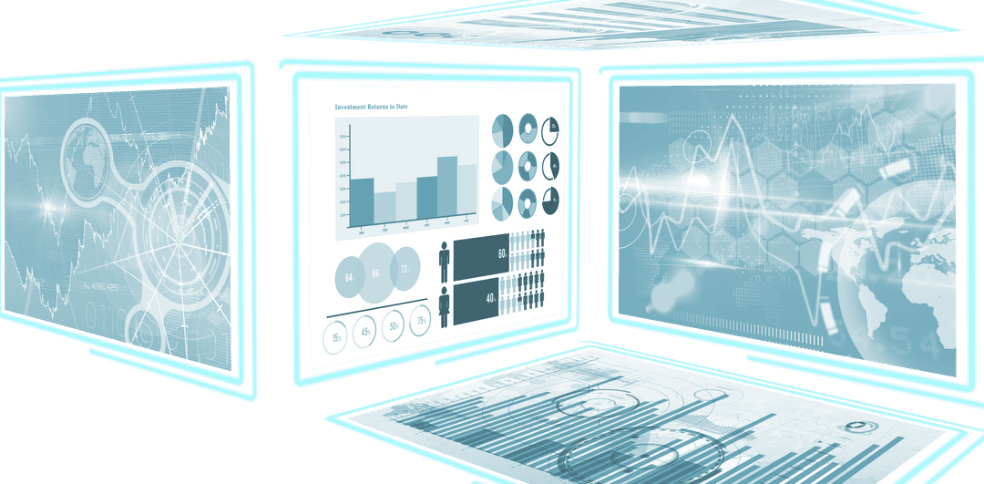 Futuristic Transparent Digital Screens with Global Data Widgets - Download Free Stock Images Pikwizard.com