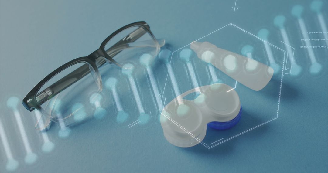 Digital Interface with DNA Helix Over Glasses and Contact Lenses