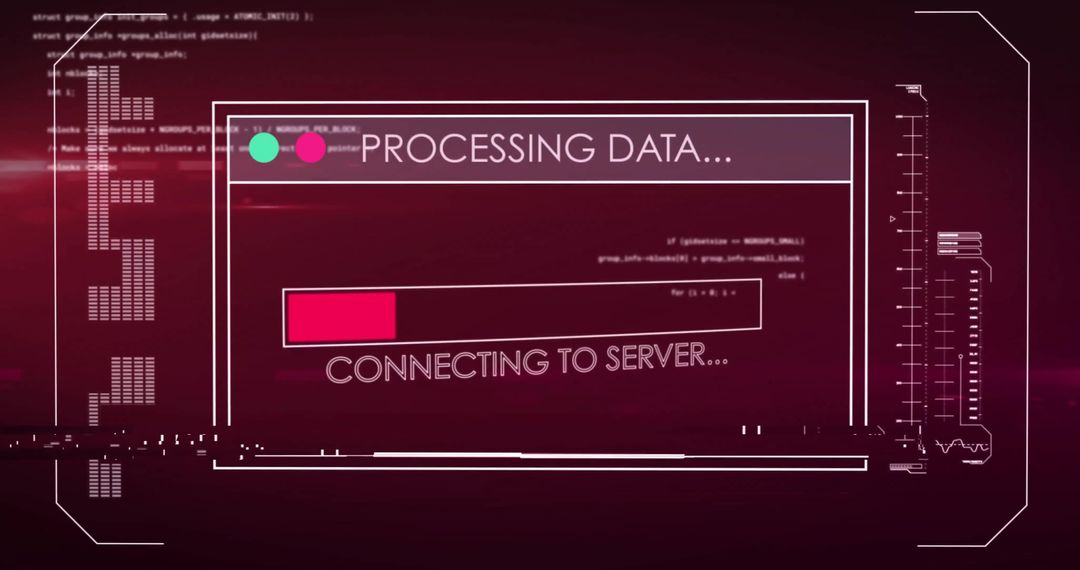 Digital data processing interface with server connection