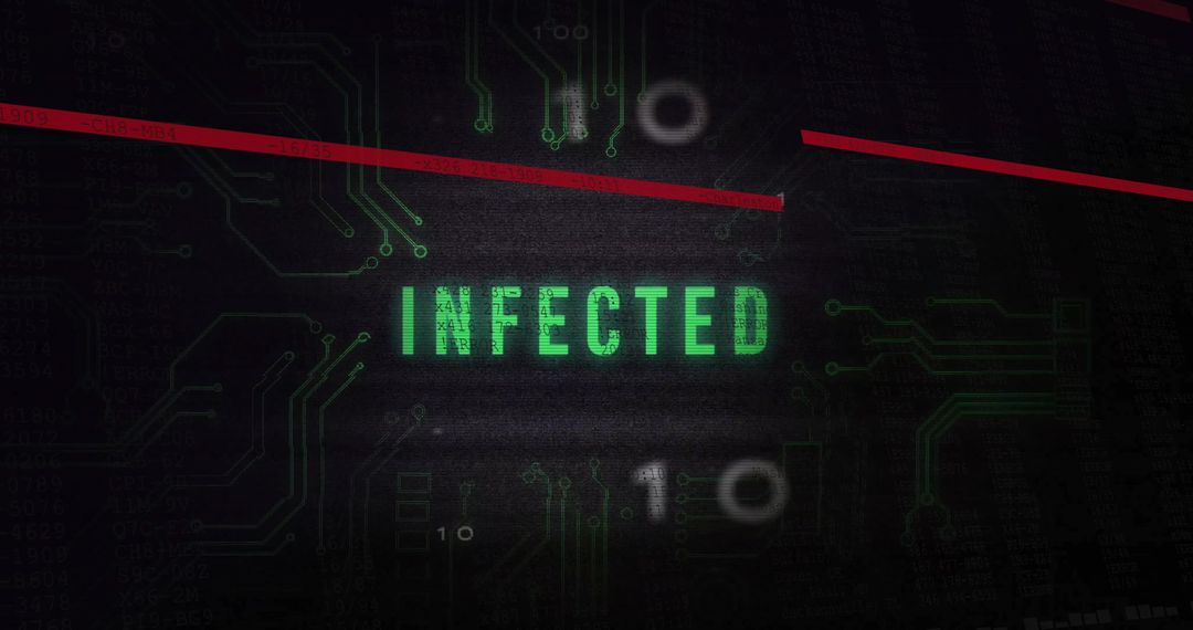 Cybersecurity Breach Alert Digital Glitch Background