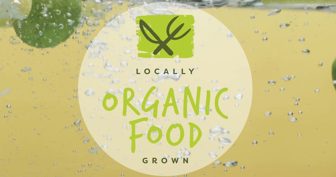 Organic Food Branding with Splashing Fruits Background