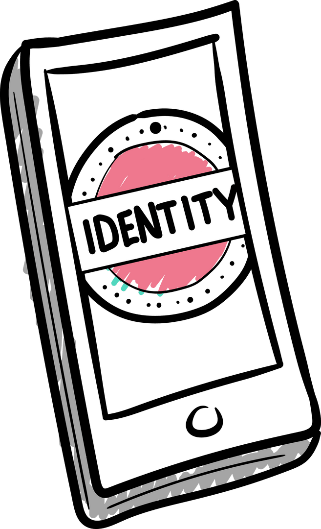 Smartphone Displaying Identity Text on Transparent Background - Download Free Stock Images Pikwizard.com