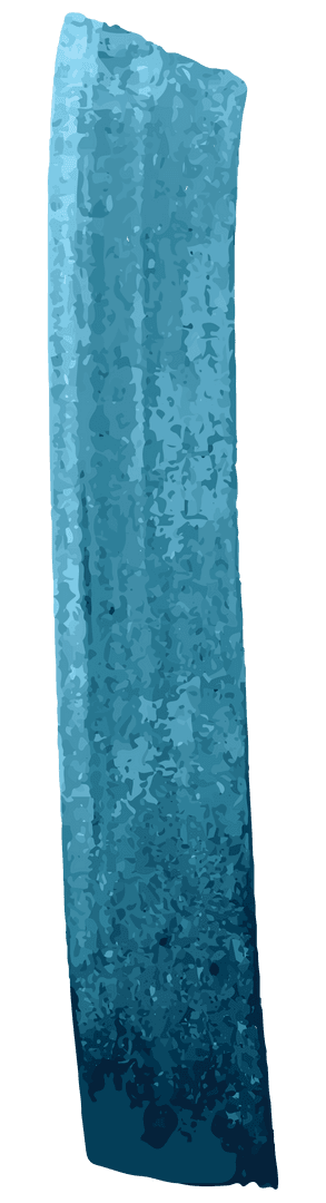 Abstract Blue Textured Stripe on Transparent Background