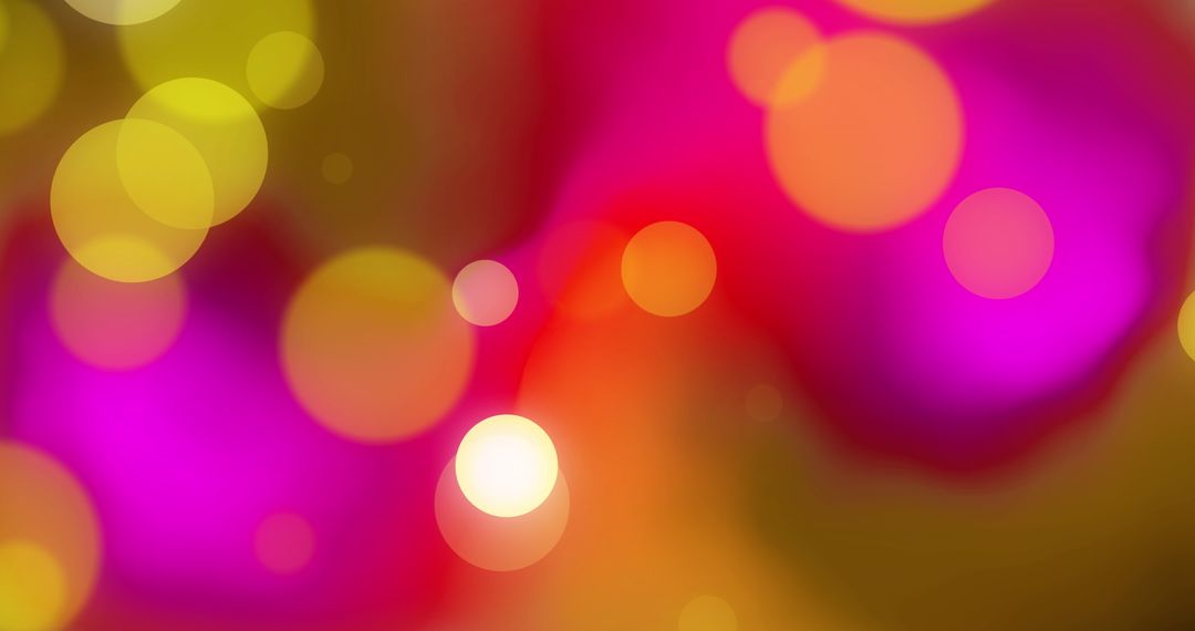 Vibrant Bokeh Lights with Pink and Yellow Abstract Background