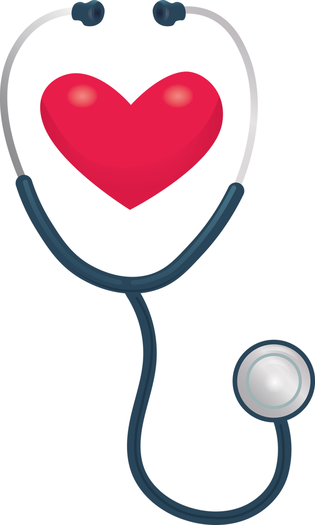 Stethoscope and Heart Symbol Isolated on Transparent Background for Healthcare and Medicine - Download Free Stock Images Pikwizard.com