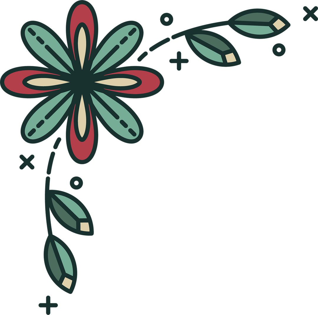 Colorful Flower and Leaves Digital Illustration Transparent Background - Download Free Stock Images Pikwizard.com