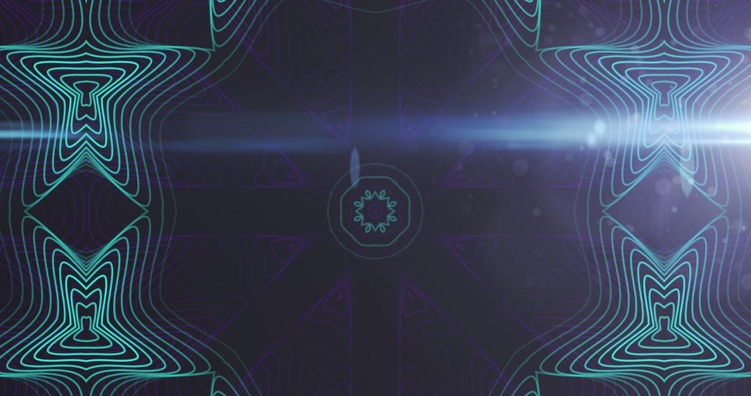 Hypnotic Kaleidoscope with Vibrant Green Abstract Shapes