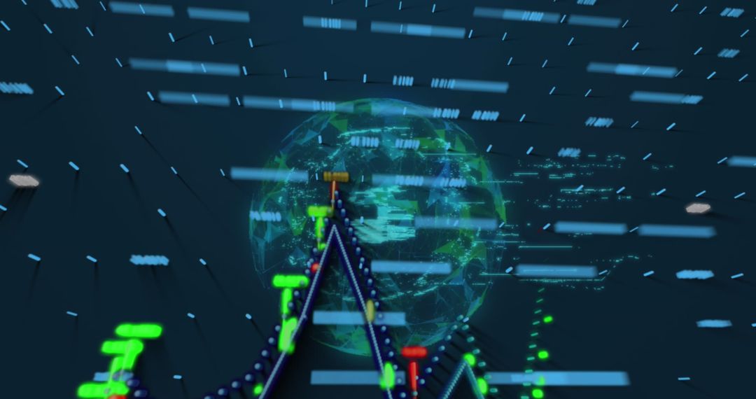 Global Data Processing and Digital Security Concept