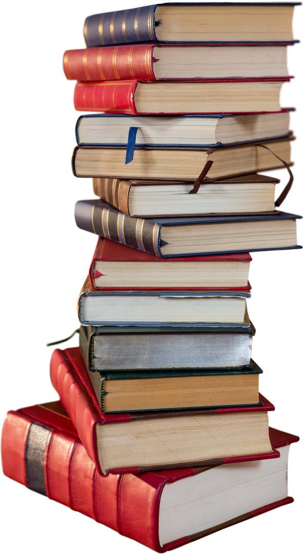 Tall Stack of Hardcover Books on Transparent Background - Download Free Stock Images Pikwizard.com