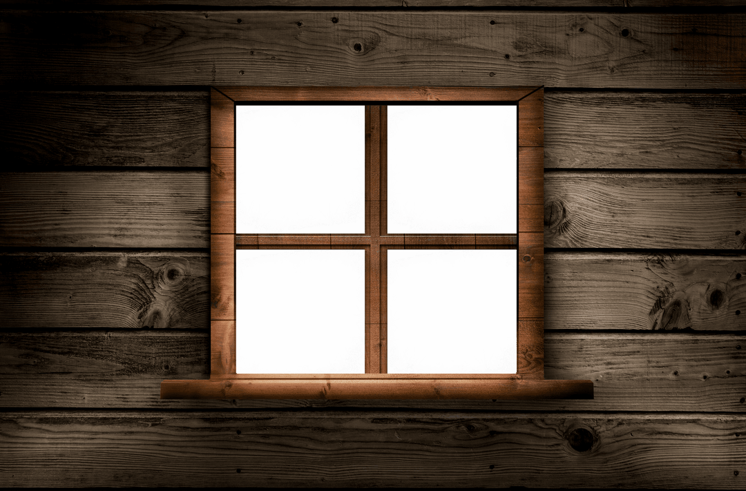 Wooden Window Frame with Transparent Background for Copy Space - Download Free Stock Images Pikwizard.com
