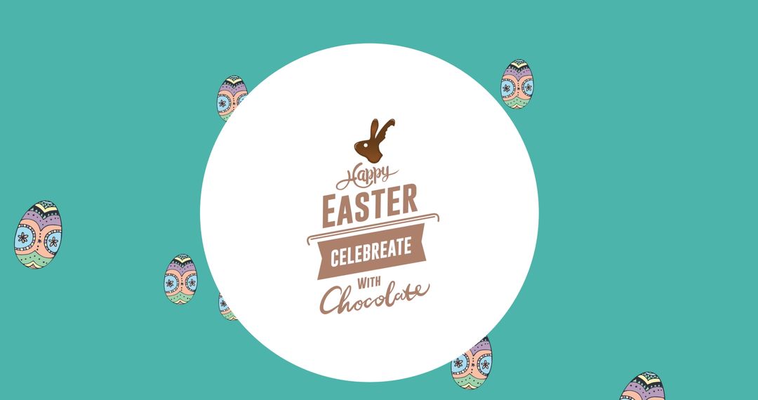 Happy Easter Celebration with Decorative Eggs and Chocolate Theme