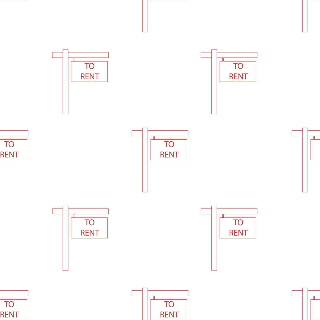 Seamless Transparent Pattern with Rent Sign Symbols