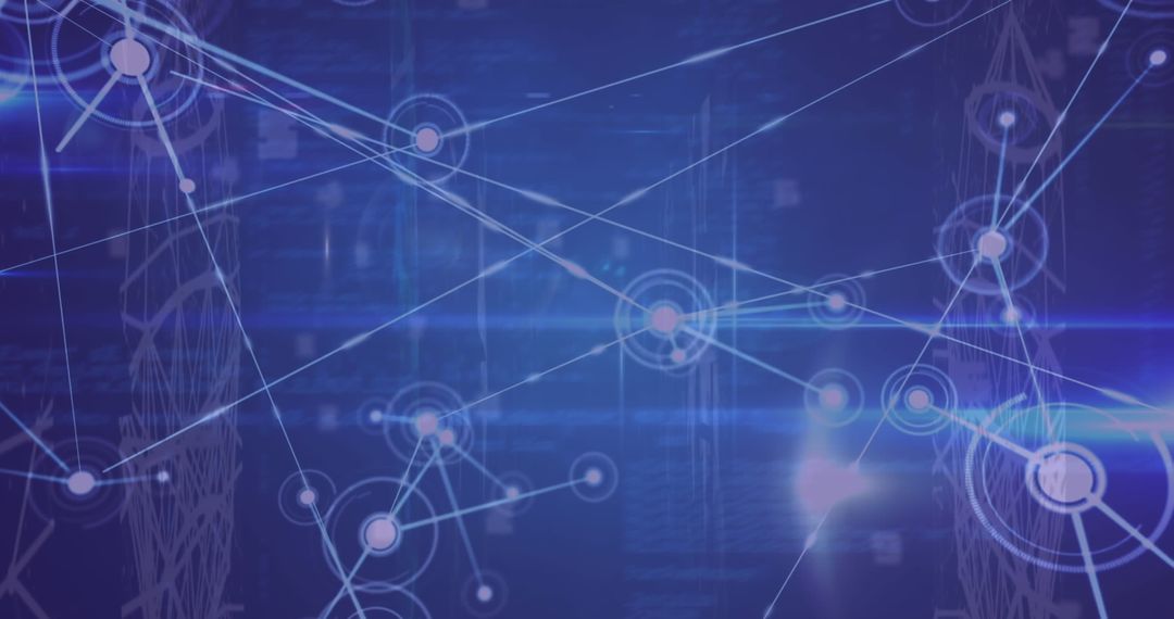 Futuristic Network Connectivity with Glowing Digital Nodes