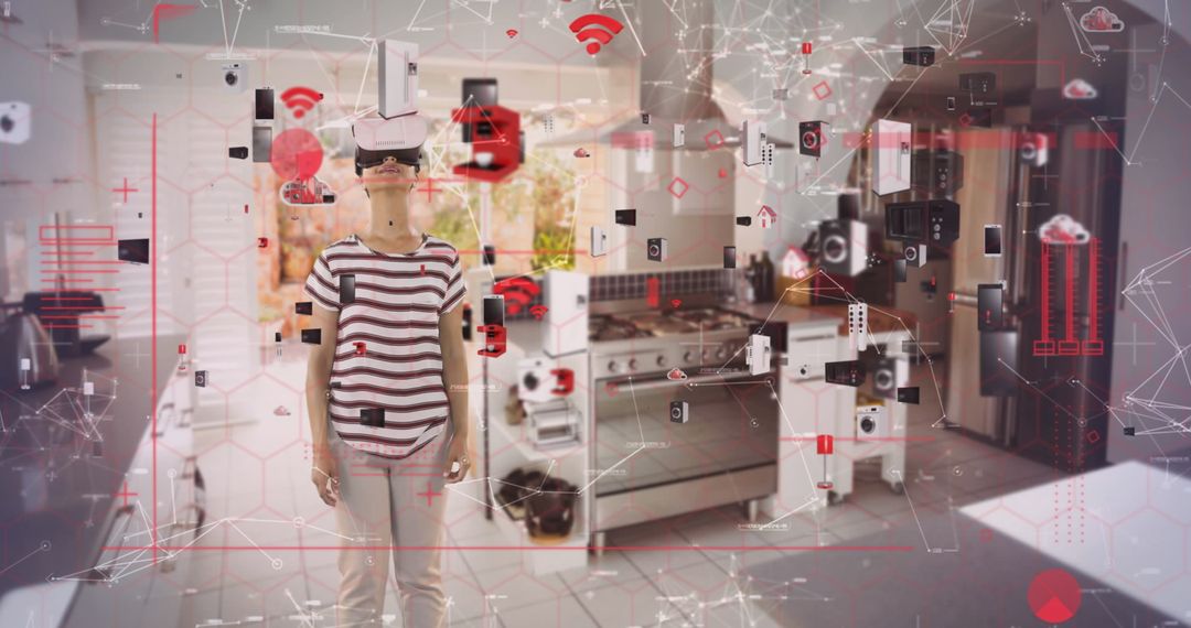 Futuristic Kitchen Technology and Virtual Reality Interaction