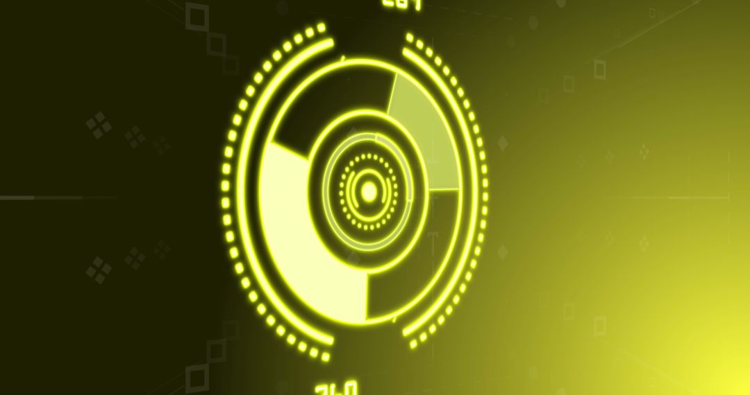 Futuristic Scanning Interface with Digital Elements