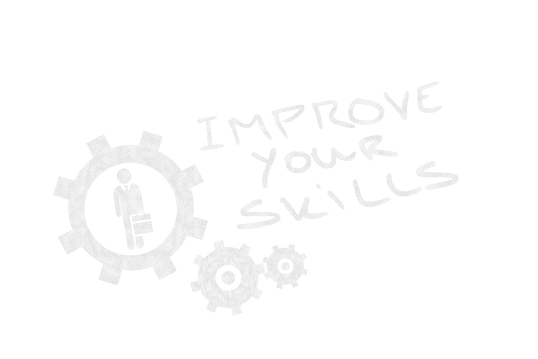 Transparent Illustration of Improve Your Skills Concept with Cogs