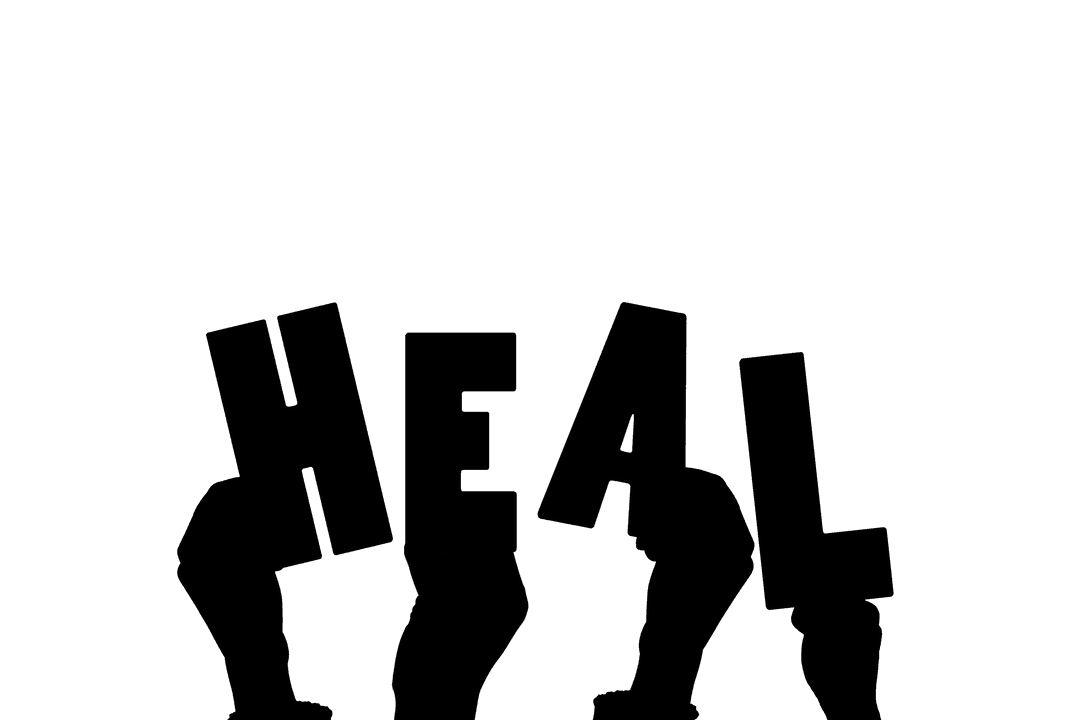 Healing Hands Icon with Thought Bubble on Transparent Background