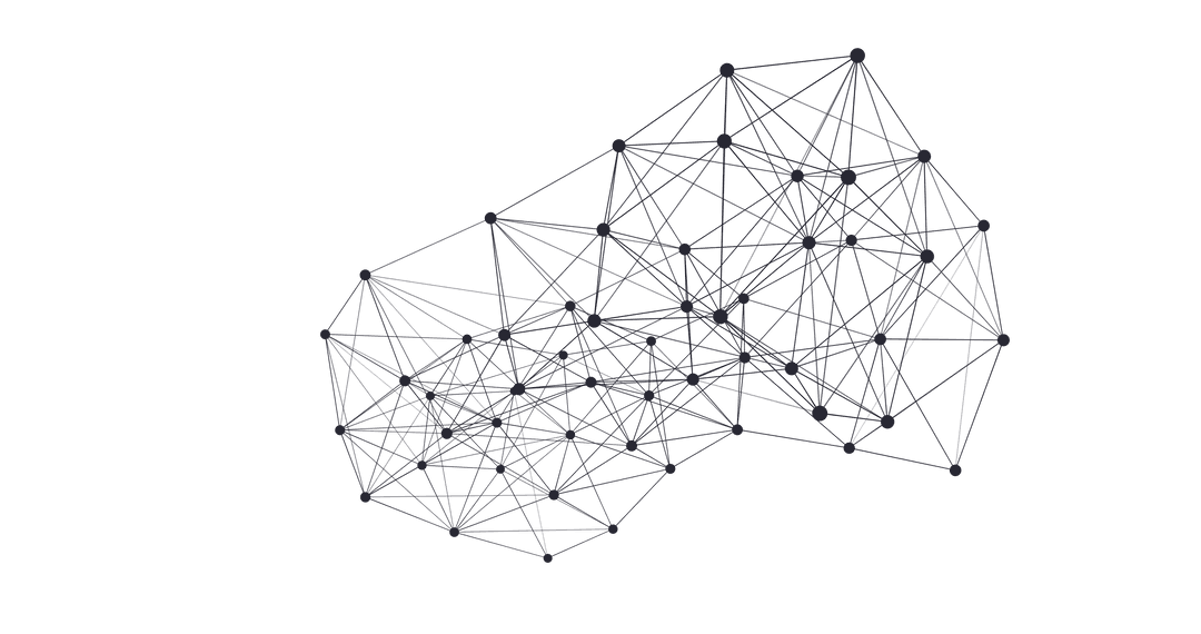 Abstract Digital Network Connection on Transparent Background