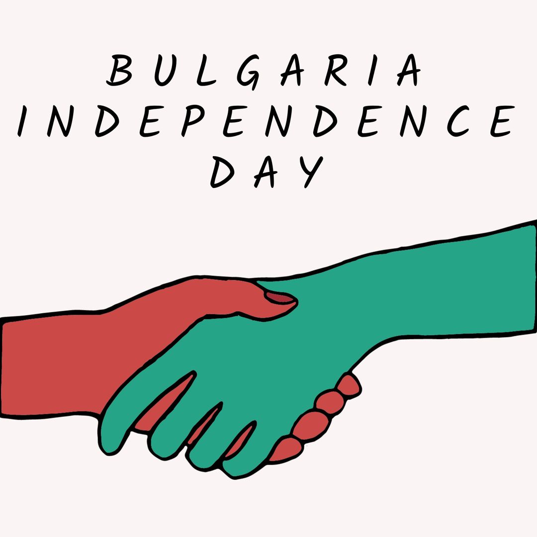 Bulgaria Independence Day Handshake Symbol of Unity
