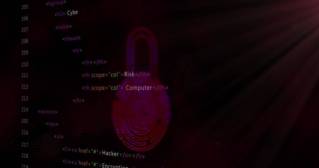 Digital Security with Biometric Fingerprint Code Graphic