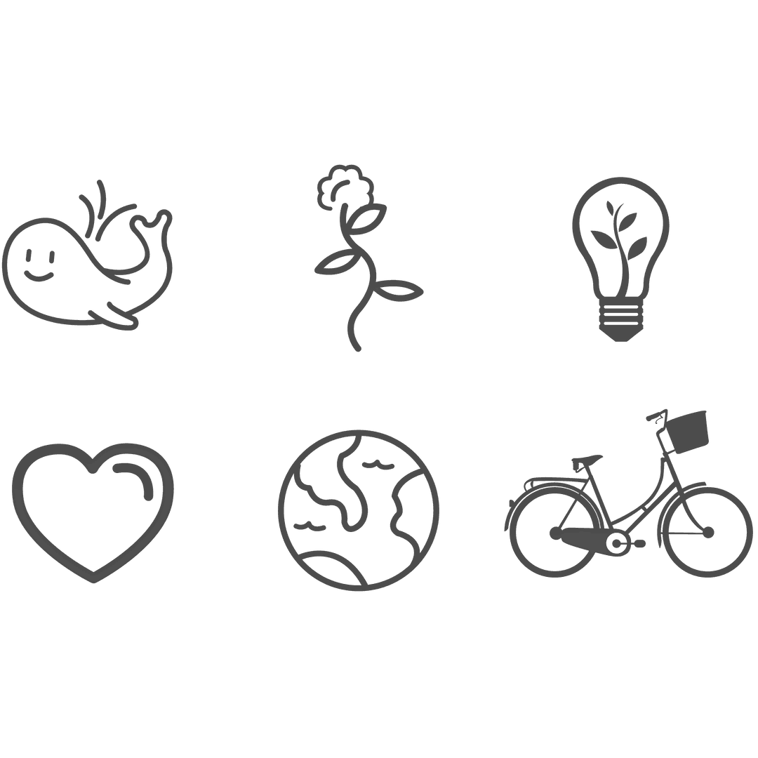 Transparent Ecology Icons Assortment for Sustainable Living